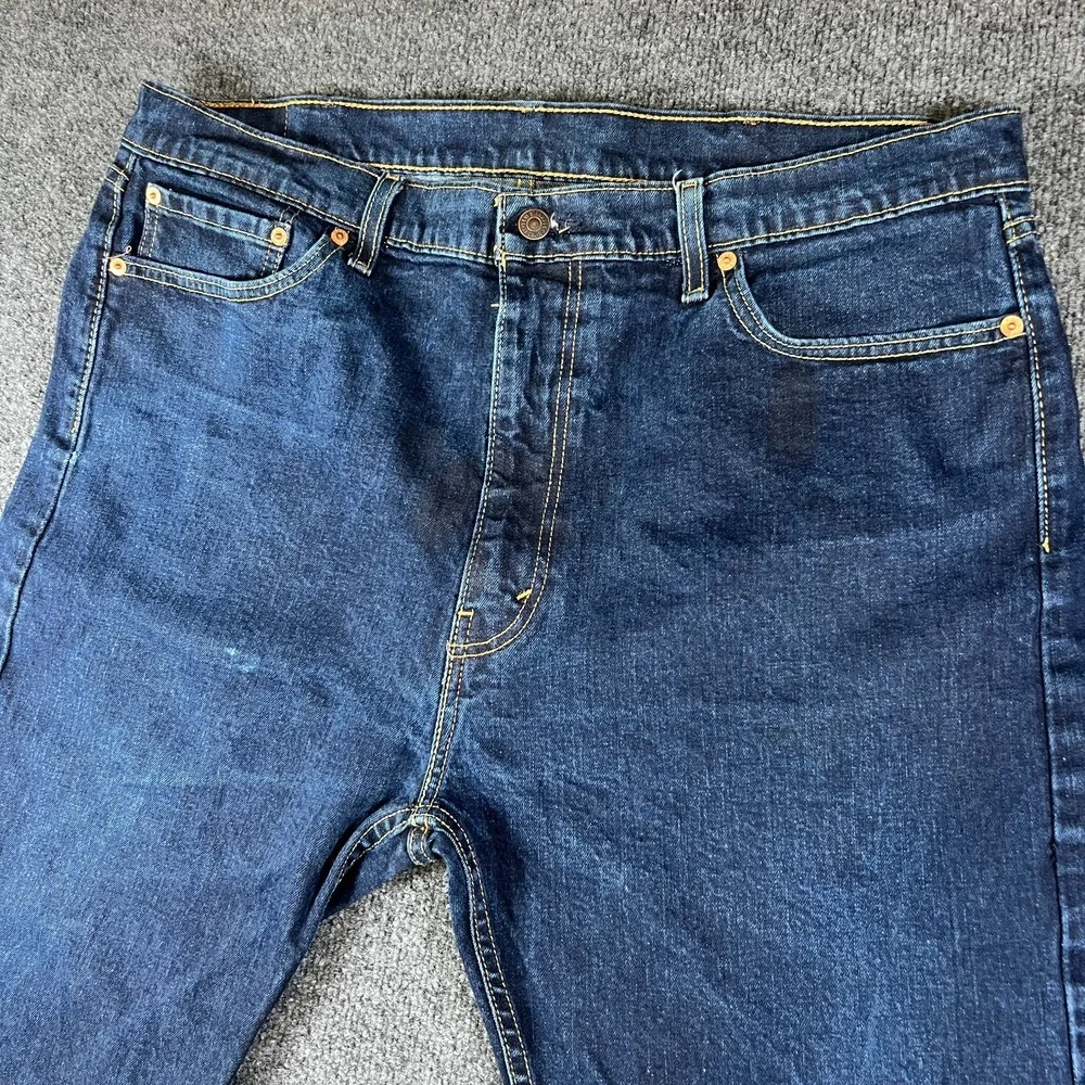Levi's 505 Jeans Men 40x22.5 Blue Denim High Rise Regular Fit Capri Straight Leg